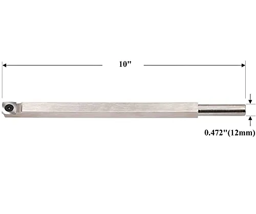 10 Inches Wood Turning tools Carbide Tipped Lathe Chisel Rougher Tool bar With 15mm Square Radius Carbide Insert for wood hobbyist or DIY or