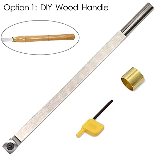 10 Inches Wood Turning tools Carbide Tipped Lathe Chisel Rougher Tool bar With 15mm Square Radius Carbide Insert for wood hobbyist or DIY or