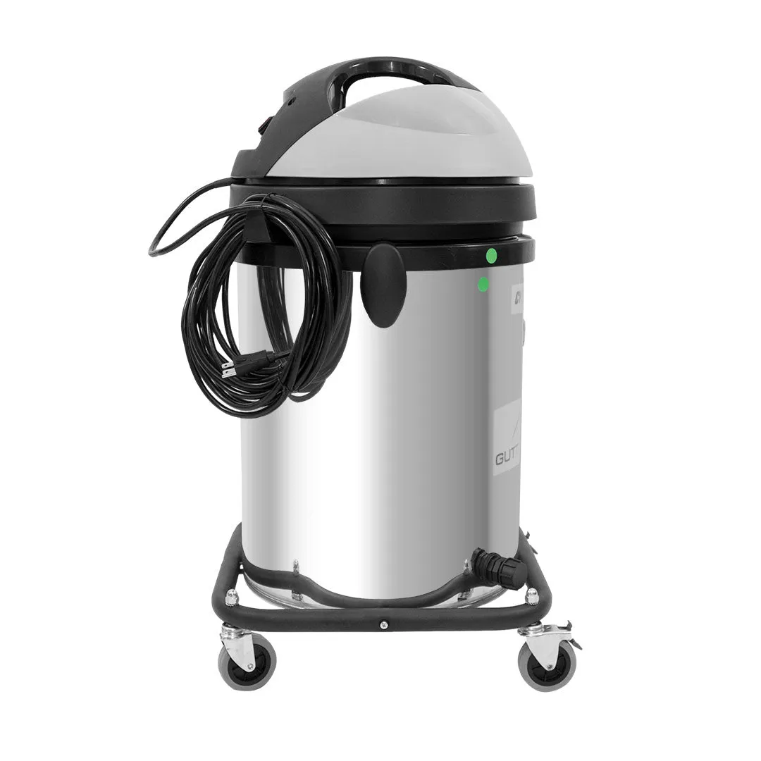 13 Gallon Cyclone 2400W Stainless Steel Domestic Gutter Vacuum with 20 Foot Carbon Fiber Clamping Poles and Bag