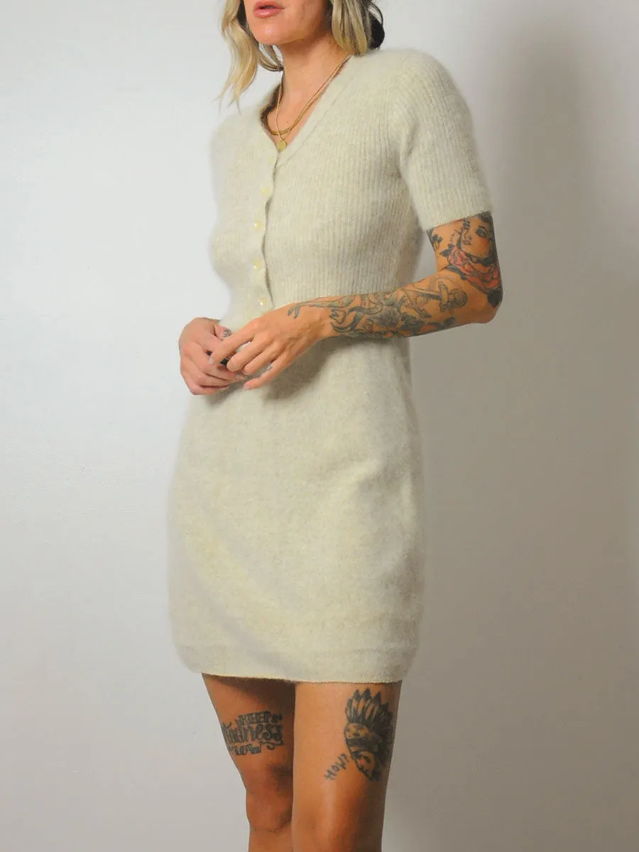 1960's Oatmeal Mohair Sweater dress