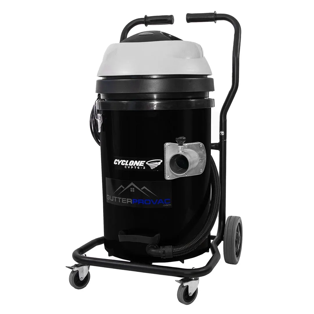 20 Gallon Cyclone 2400W Polypropylene Domestic Gutter Vacuum with 20 Foot Carbon Fiber Clamping Poles and Bag