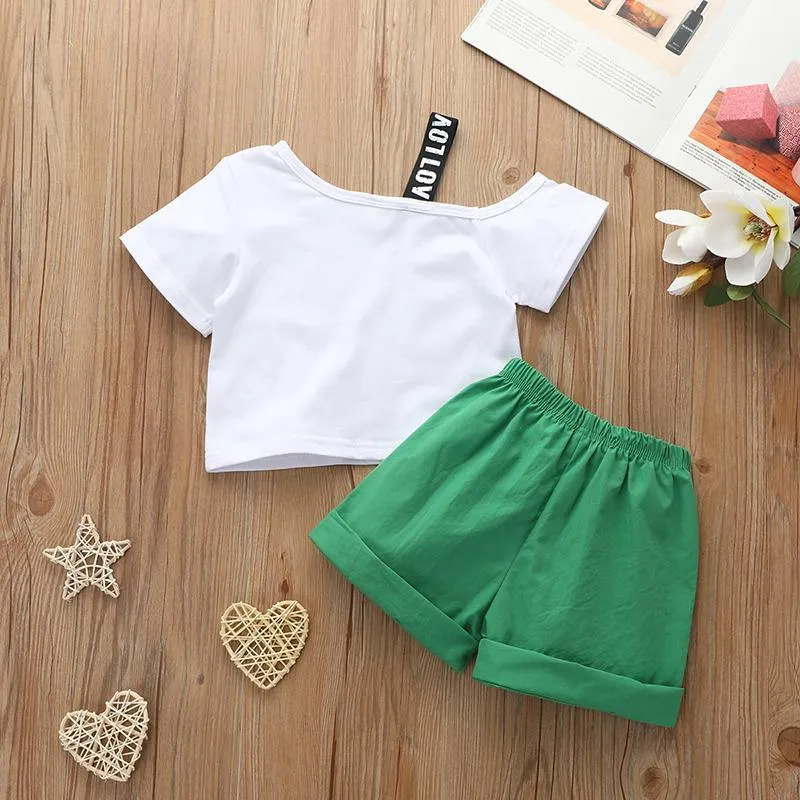 2PCS Cute Strawberry T-shirt and Pants