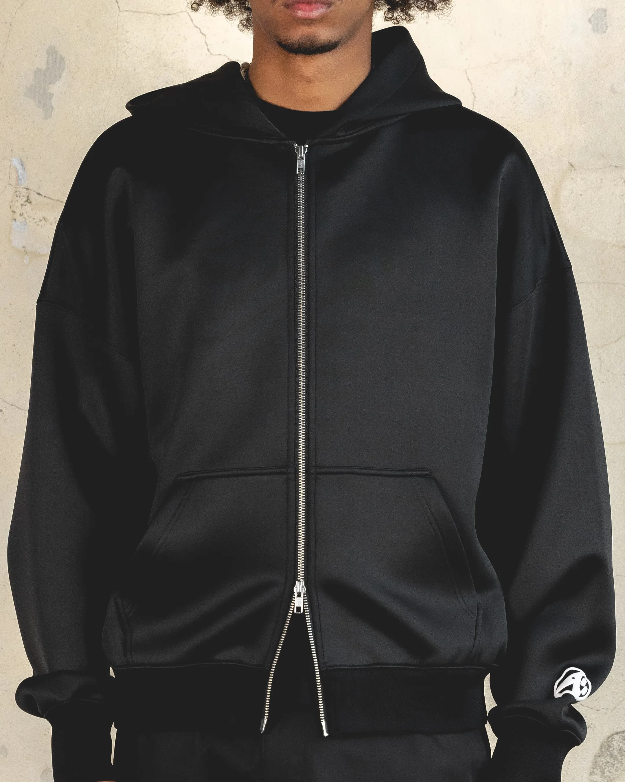 404 Function Zip Hoodie Black