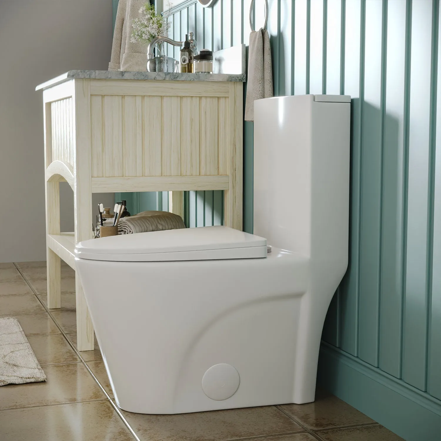 ACE One-Piece Elongated Toilet, 1.1/1.6 GPF Dual-Flush