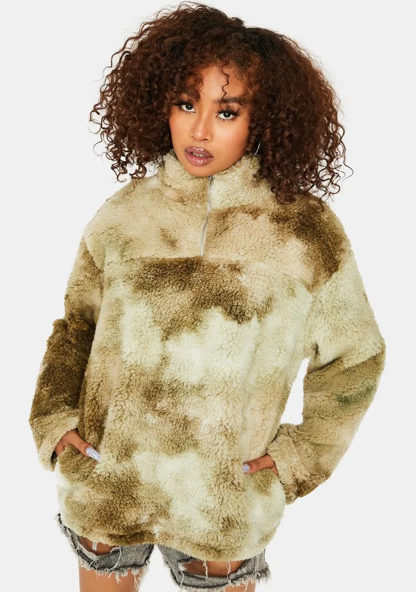 Against The Odds Tie Dye Sherpa Jacket