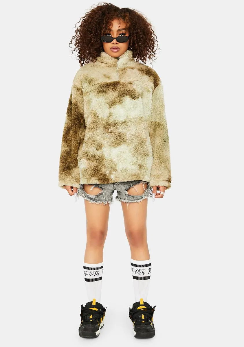 Against The Odds Tie Dye Sherpa Jacket