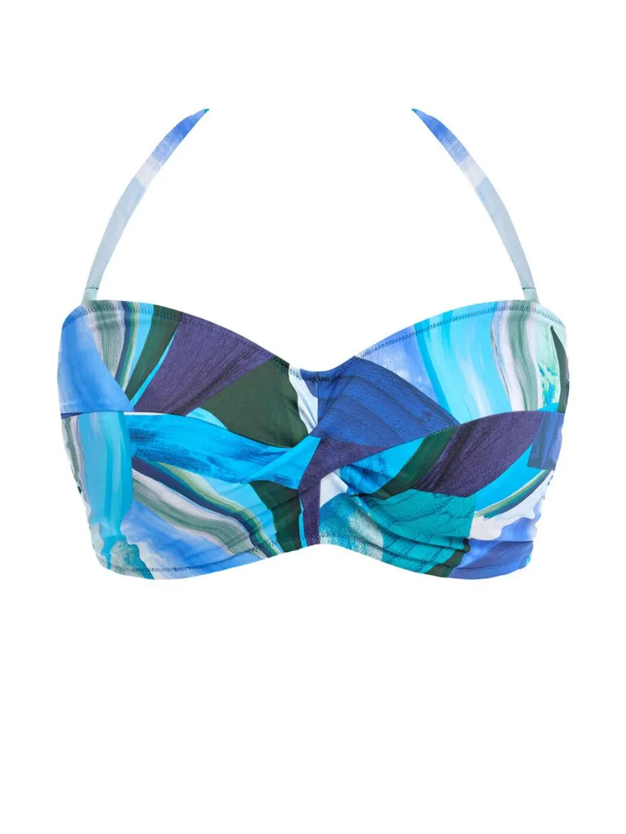 Aguada Beach Bandeau Bikini Top - Splash