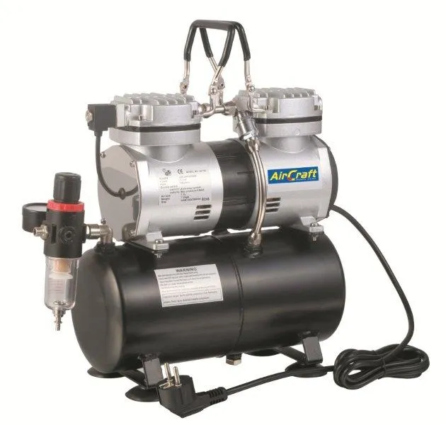 AIRCRAFT COMPRESSOR FOR AIRBRUSH 2CYL WITH TANK (AS196) SG COMP07