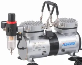 AIRCRAFT COMPRESSOR FOR AIRBRUSH 2CYL W/REG.& FILTER SG COMP05