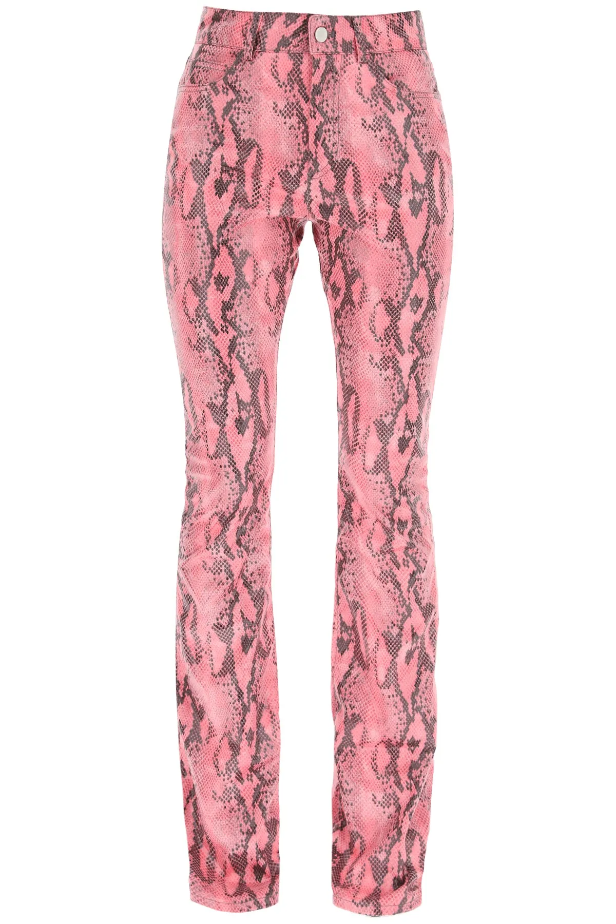 Alessandra Rich Python Printed Flared Pants