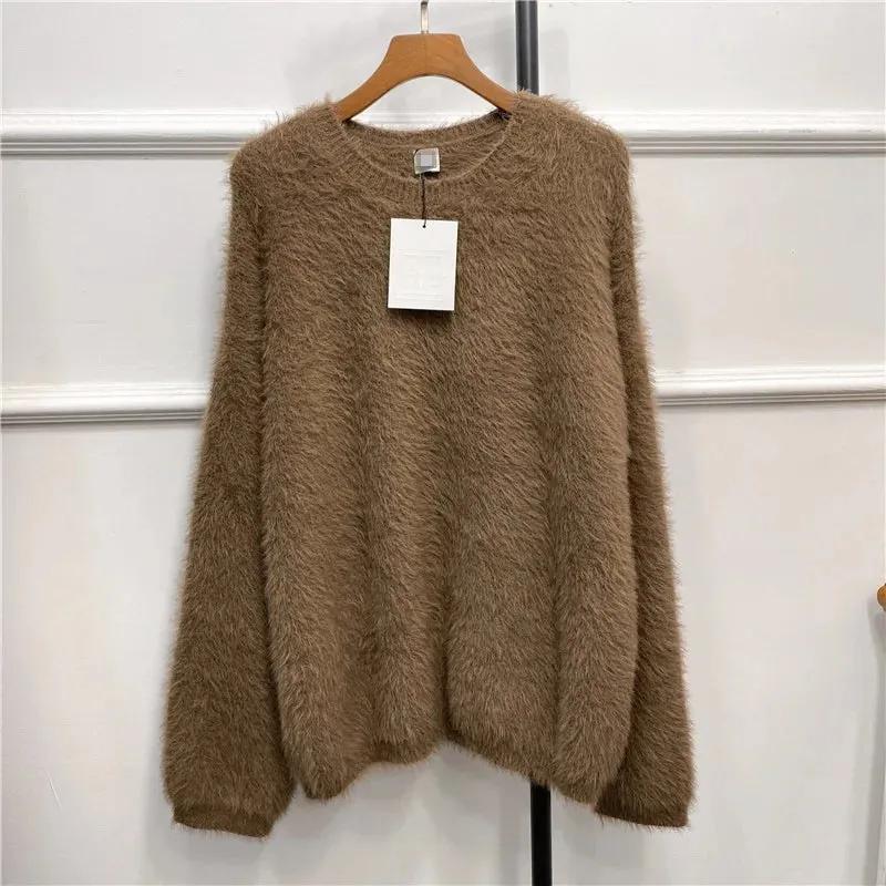 Alpaca-blend Cozy Loose Stylish Warm Comfortable Unique Trendy Casual Sweater