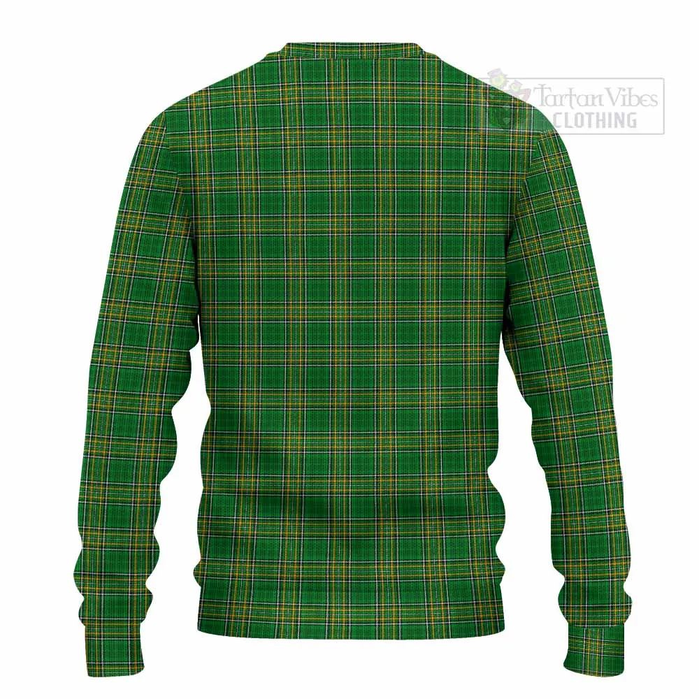 Alveston Irish Clan Tartan Knitted Sweater with Coat of Arms