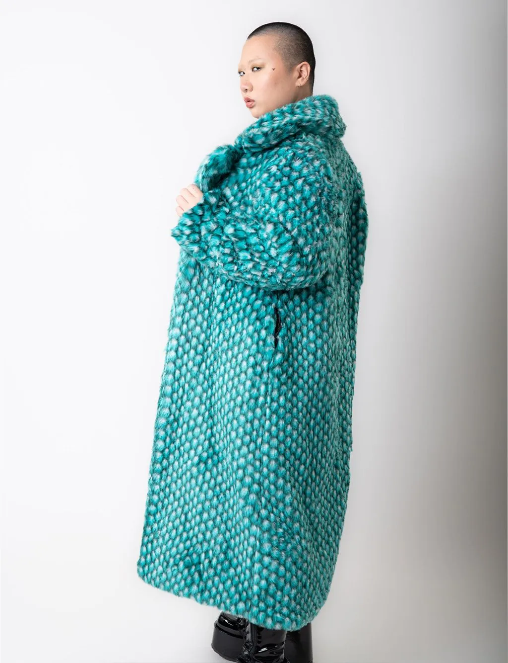 AQUA MERMAID FAUX FUR JACKET - LONG LENGTH ✰ MADE 4 U ✰