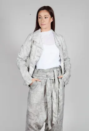 Asymmetric Short Jacket in Dark Marble