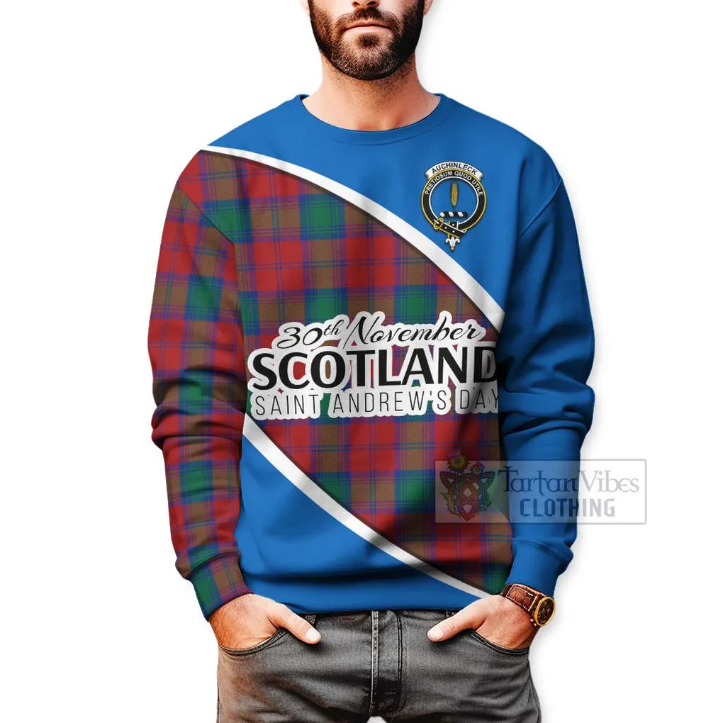 Auchinleck (Affleck) Family Crest Tartan Sweatshirt Celebrate Saint Andrew's Day in Style