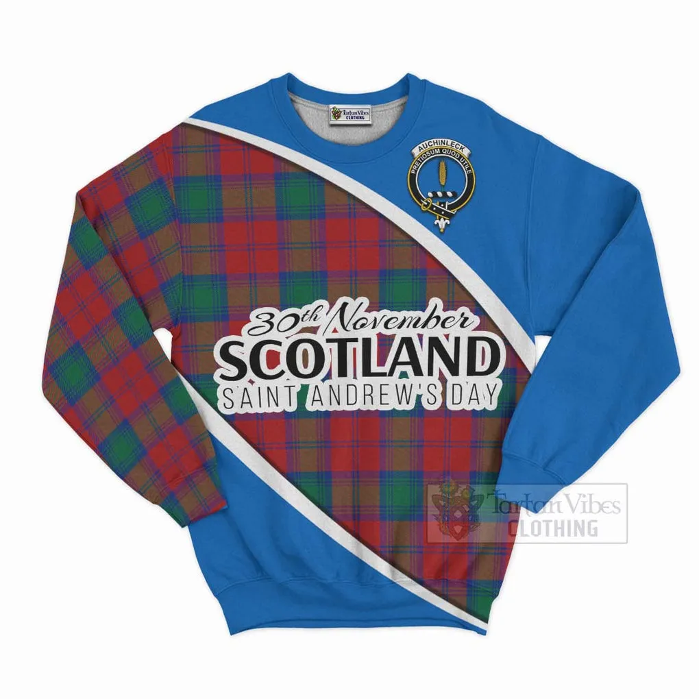 Auchinleck (Affleck) Family Crest Tartan Sweatshirt Celebrate Saint Andrew's Day in Style