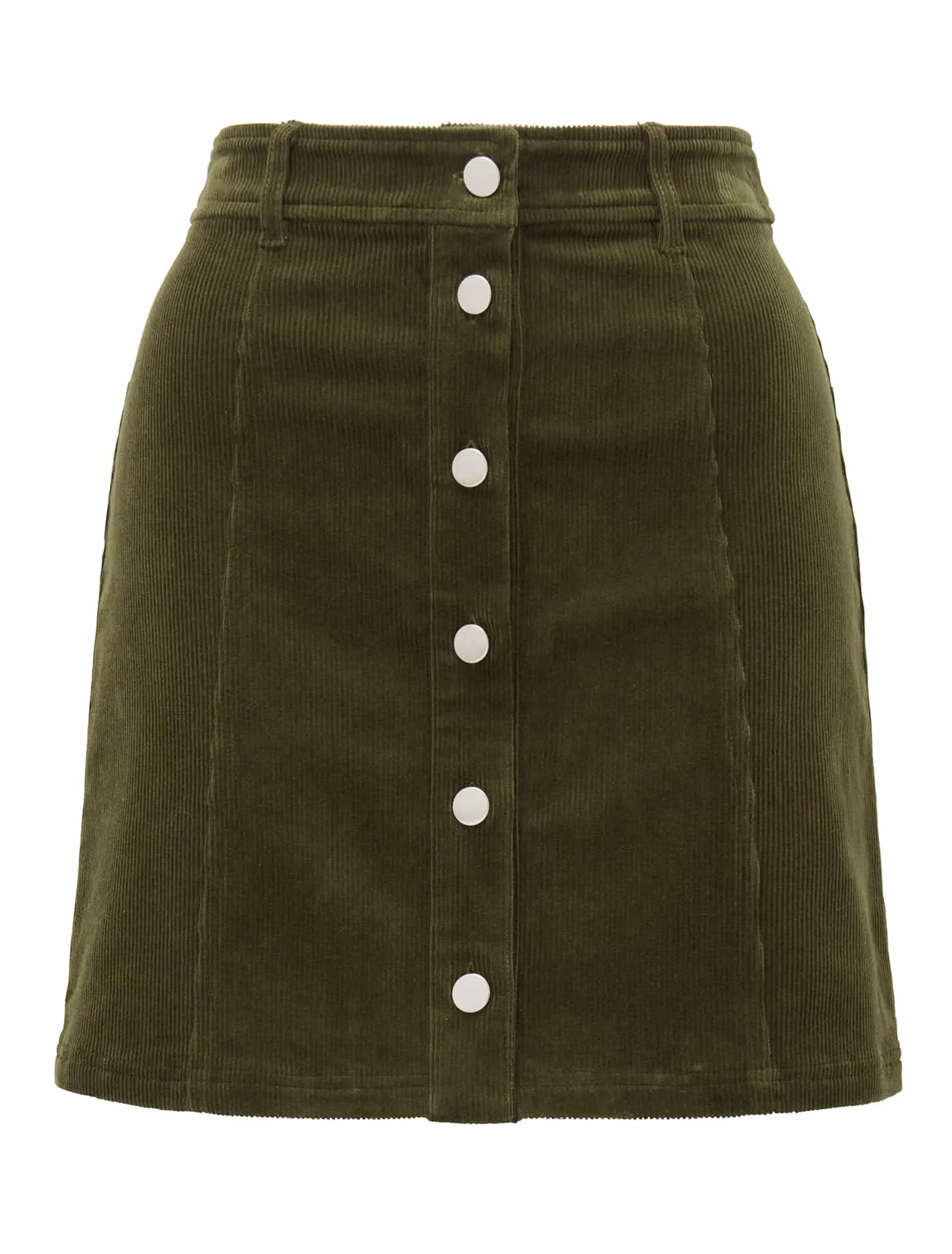 Aurora Button Cord Mini Skirt