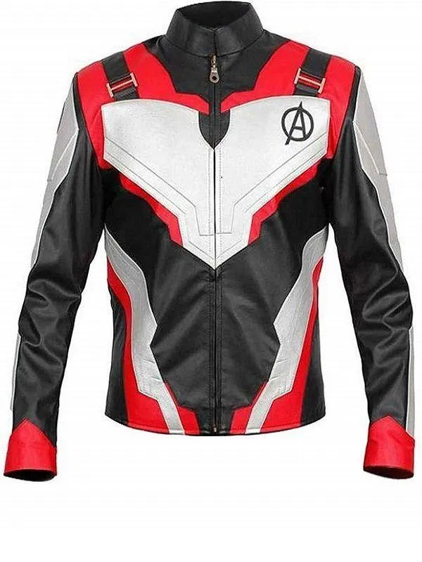 Avengers Endgame White Uniform Quantum Realm Leather Jacket