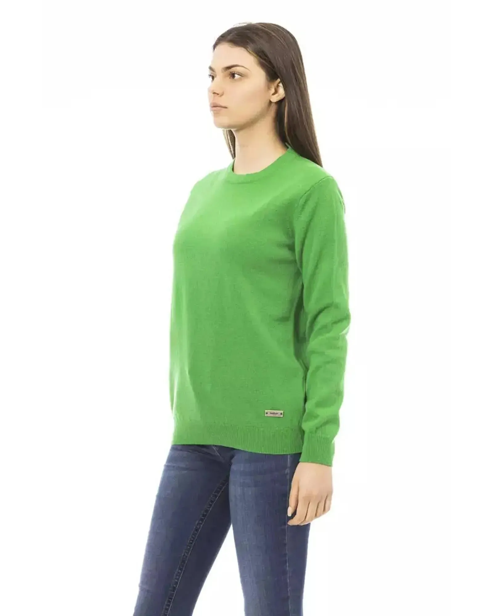 Baldinini Monogram Long Sleeve Crewneck Sweater S Women