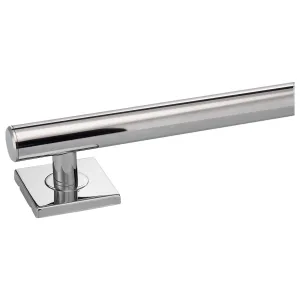 Bathroom Grab Bar, Contemporary, Square Escutcheon, 18 In. X 1 1/4 In.