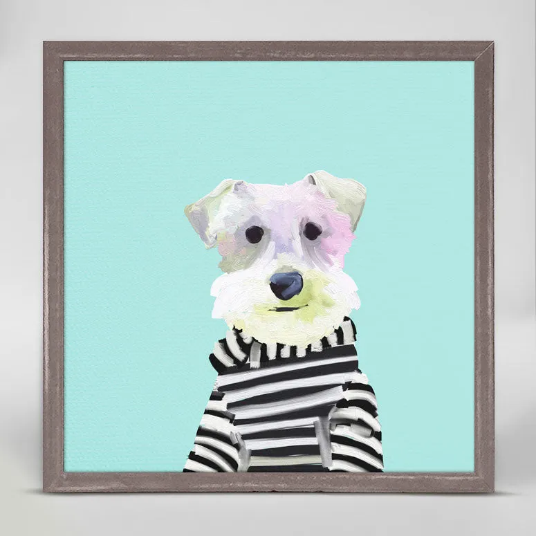 Best Friend - Warm Schnauzer Mini Framed Canvas