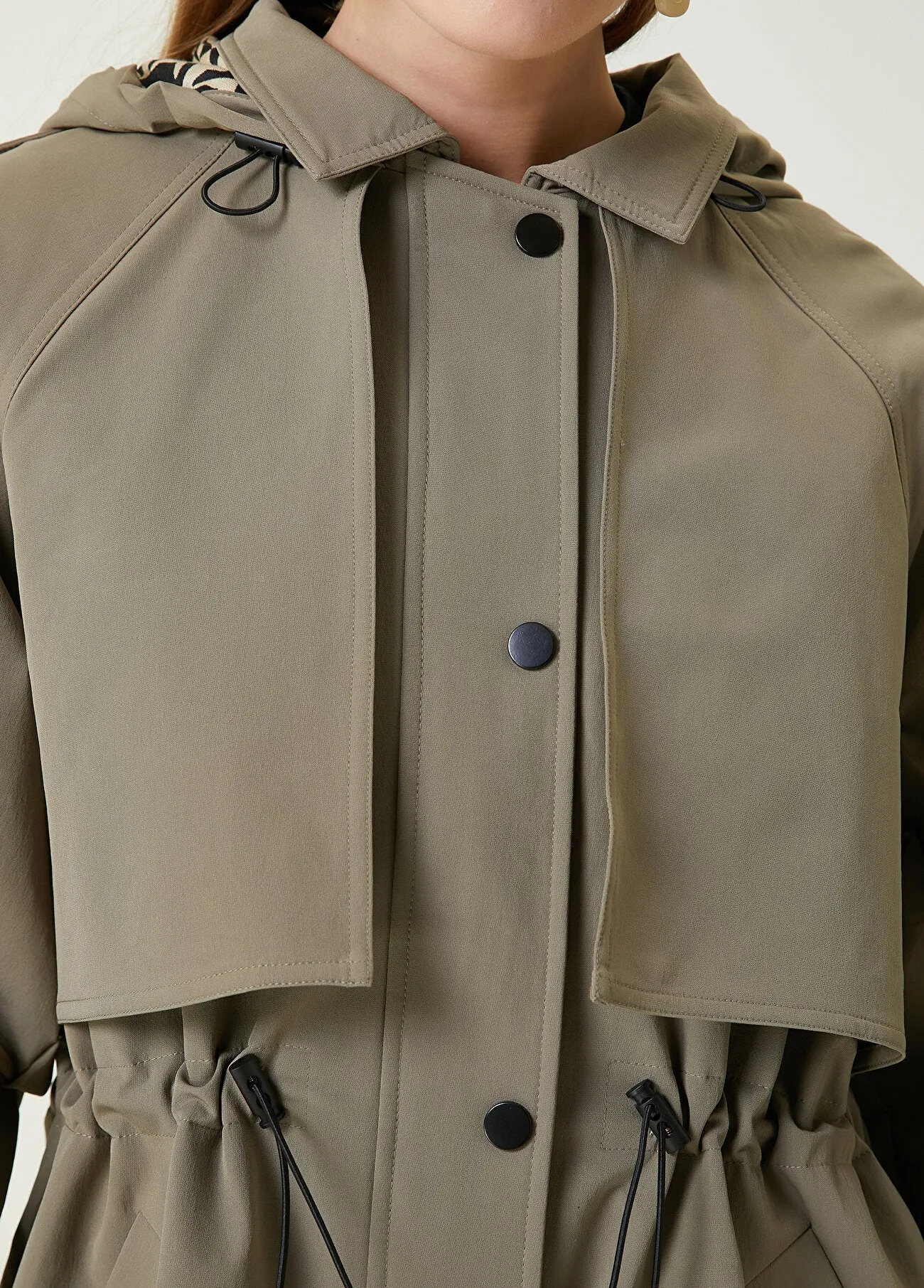 Beymen Club Hooded Top Coat Khaki