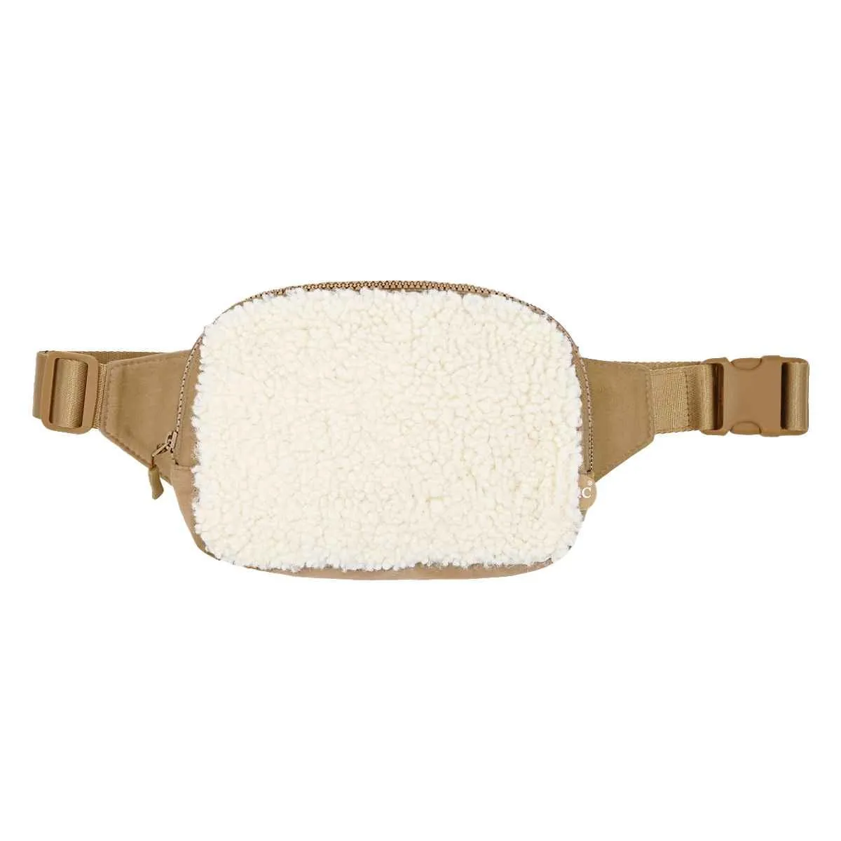 BGS4506 Lisa Sherpa & Vegan Suede Fanny Pack