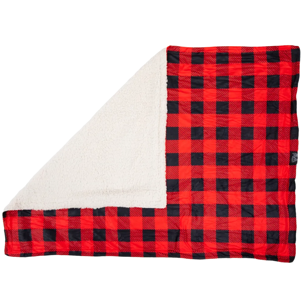 Big & Little Dogs Plaid To The Bone Plush Pet Blanket