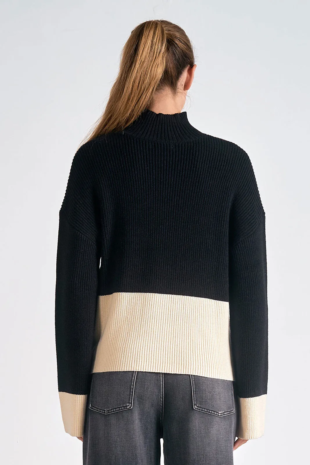 Black & White Colourblock Sweater