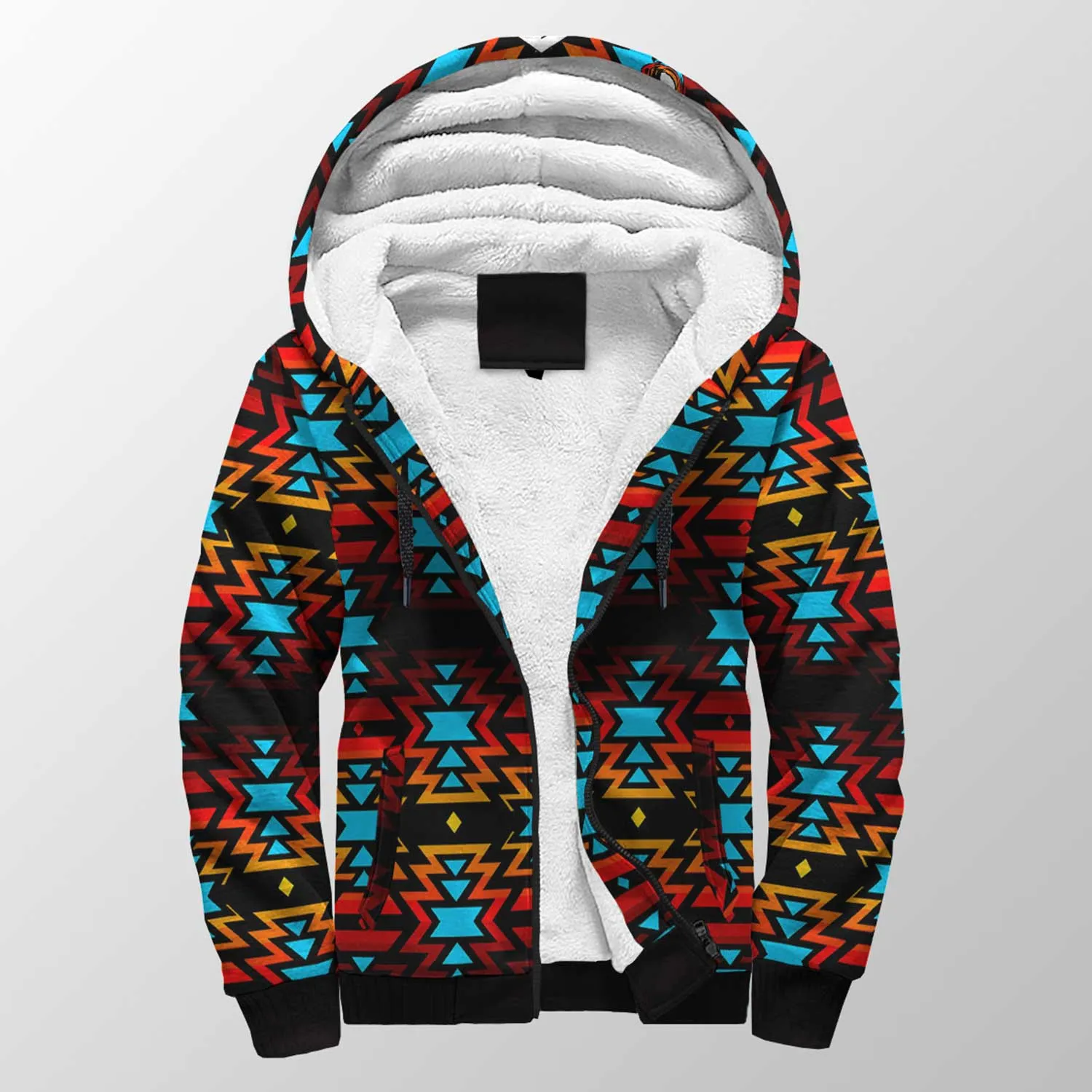 Black Fire Sherpa Hoodie