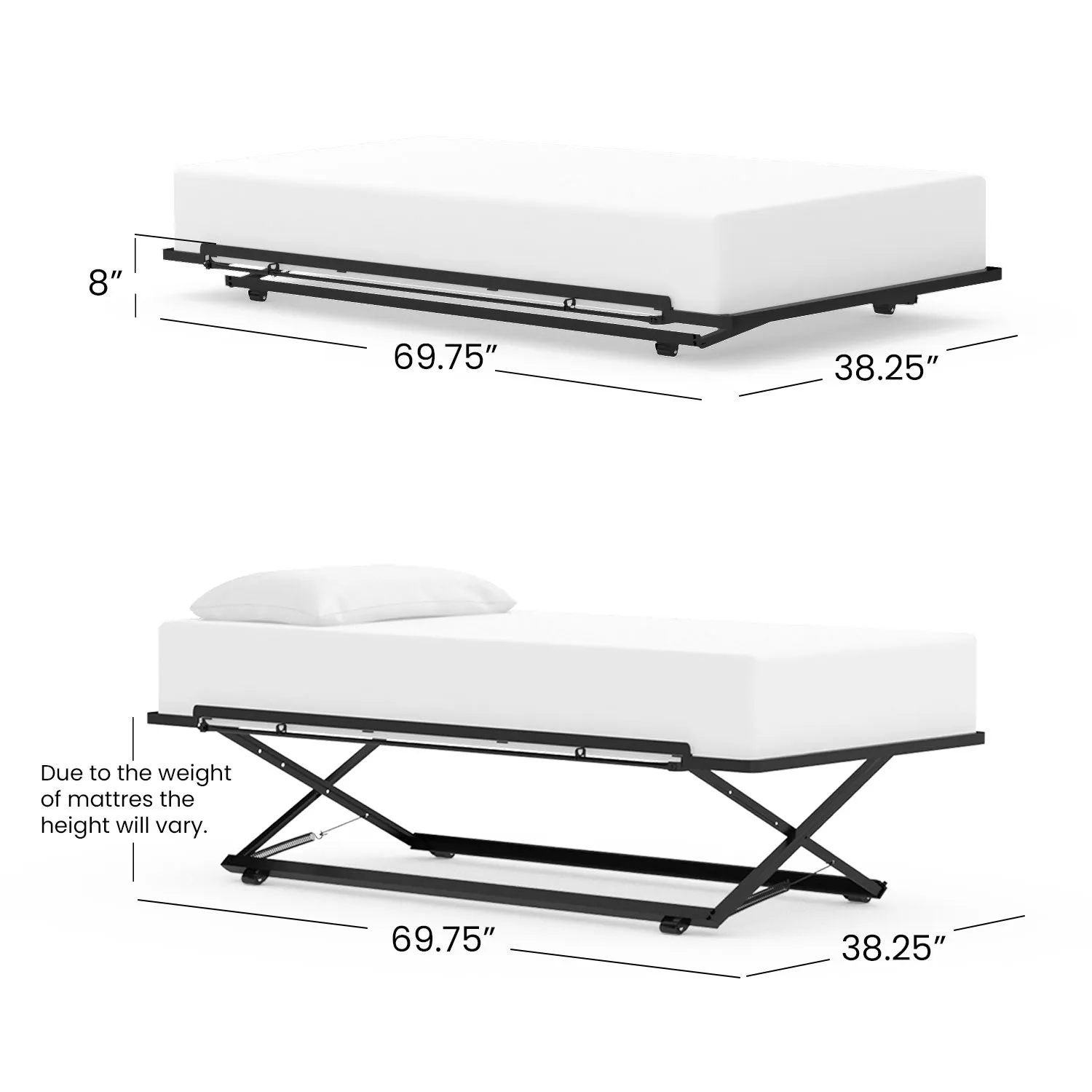 Blake Iron Trundle Bed by Wesley Allen