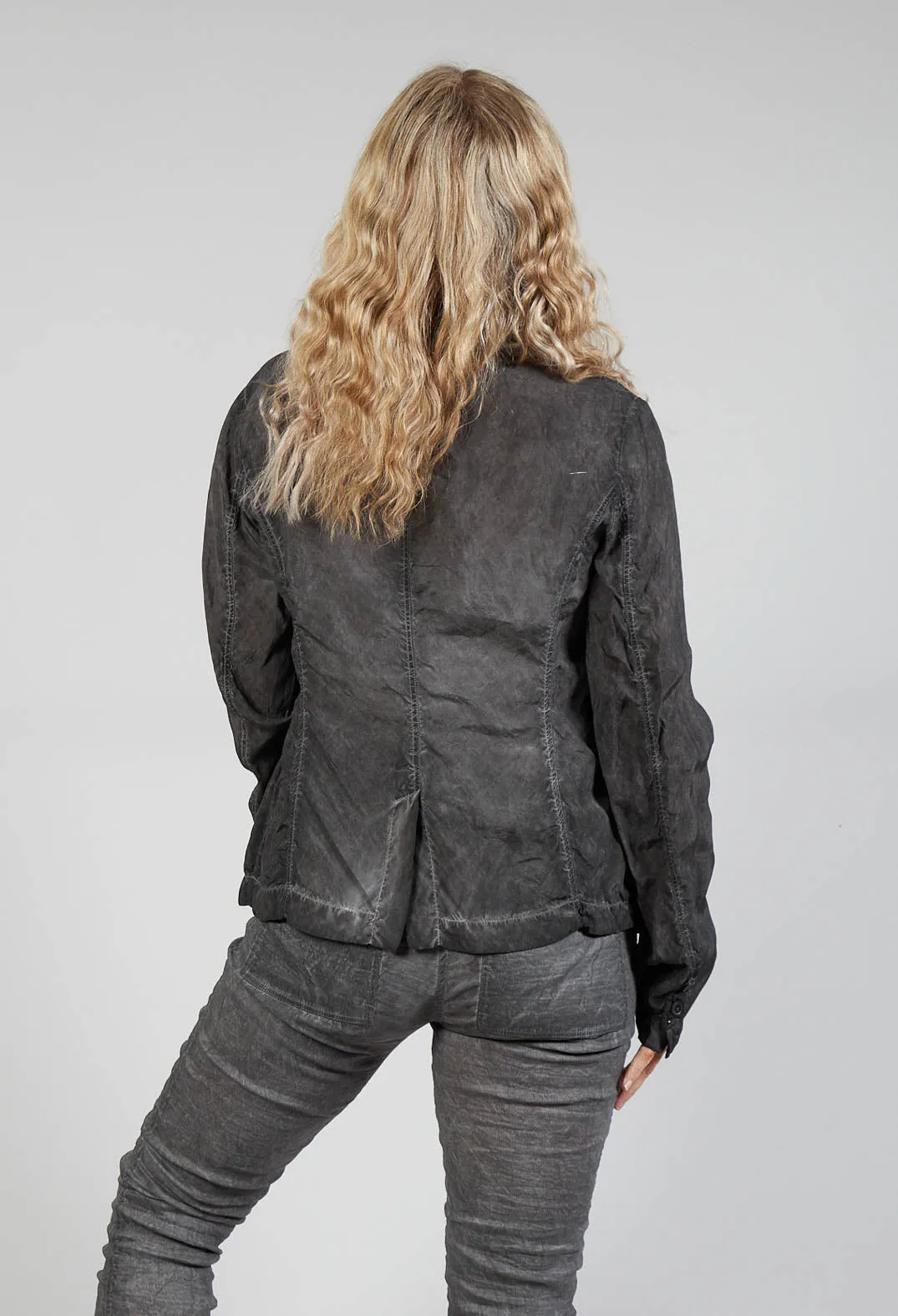 Bleached Jacket in Coal Cloud