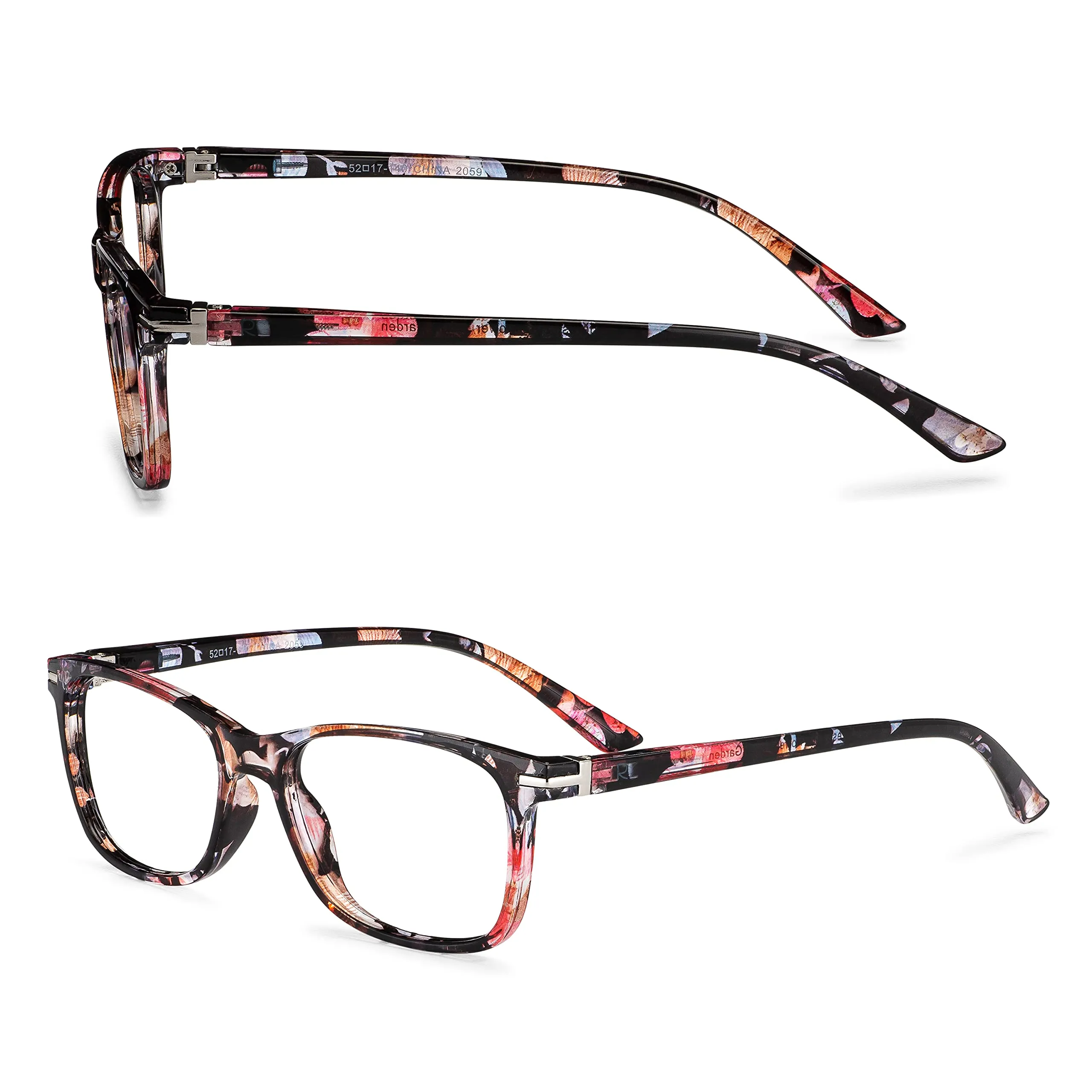 Blue-Light-Blocking-Reading-Glasses-Floral-0-50-Magnification-Computer-Glasses