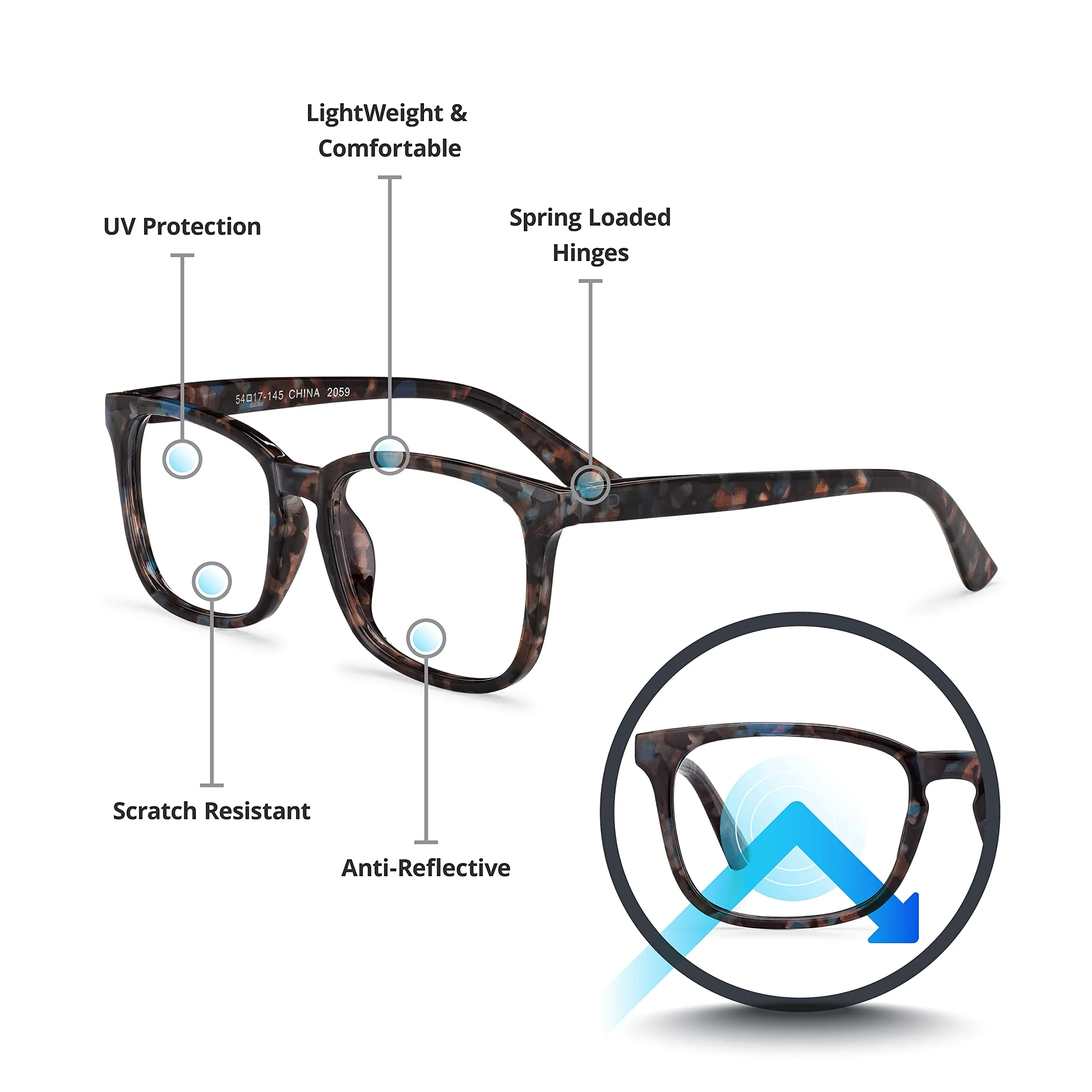 Blue-Light-Blocking-Reading-Glasses-Granite-1-00-Magnification-Computer-Glasses