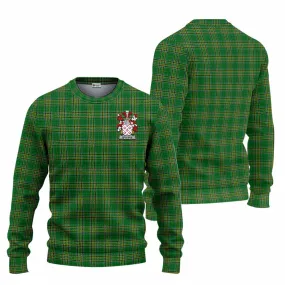 Bracken Irish Clan Tartan Knitted Sweater with Coat of Arms