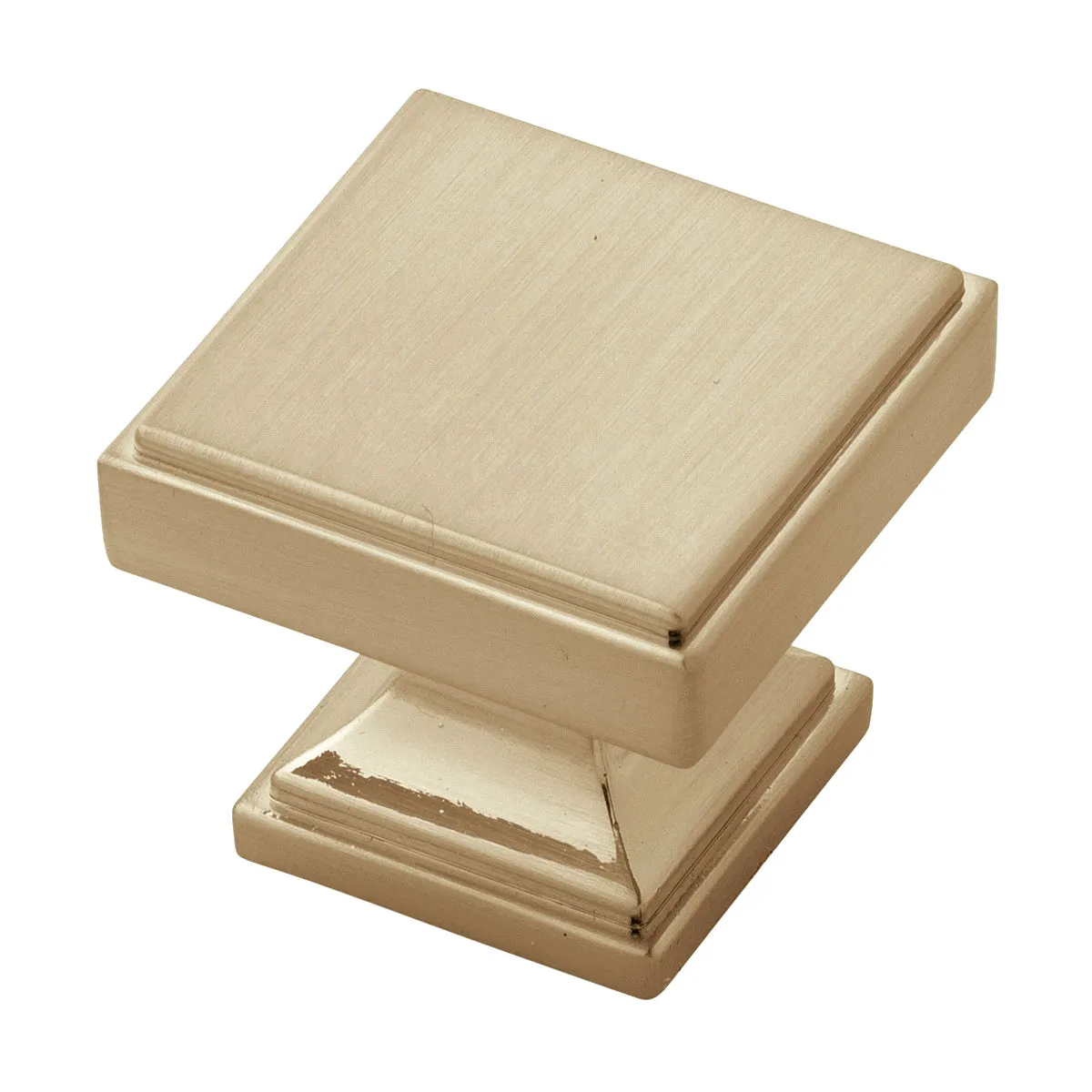 Brownstone Collection Knob 1-3/8 Inch Square Champagne Bronze Finish