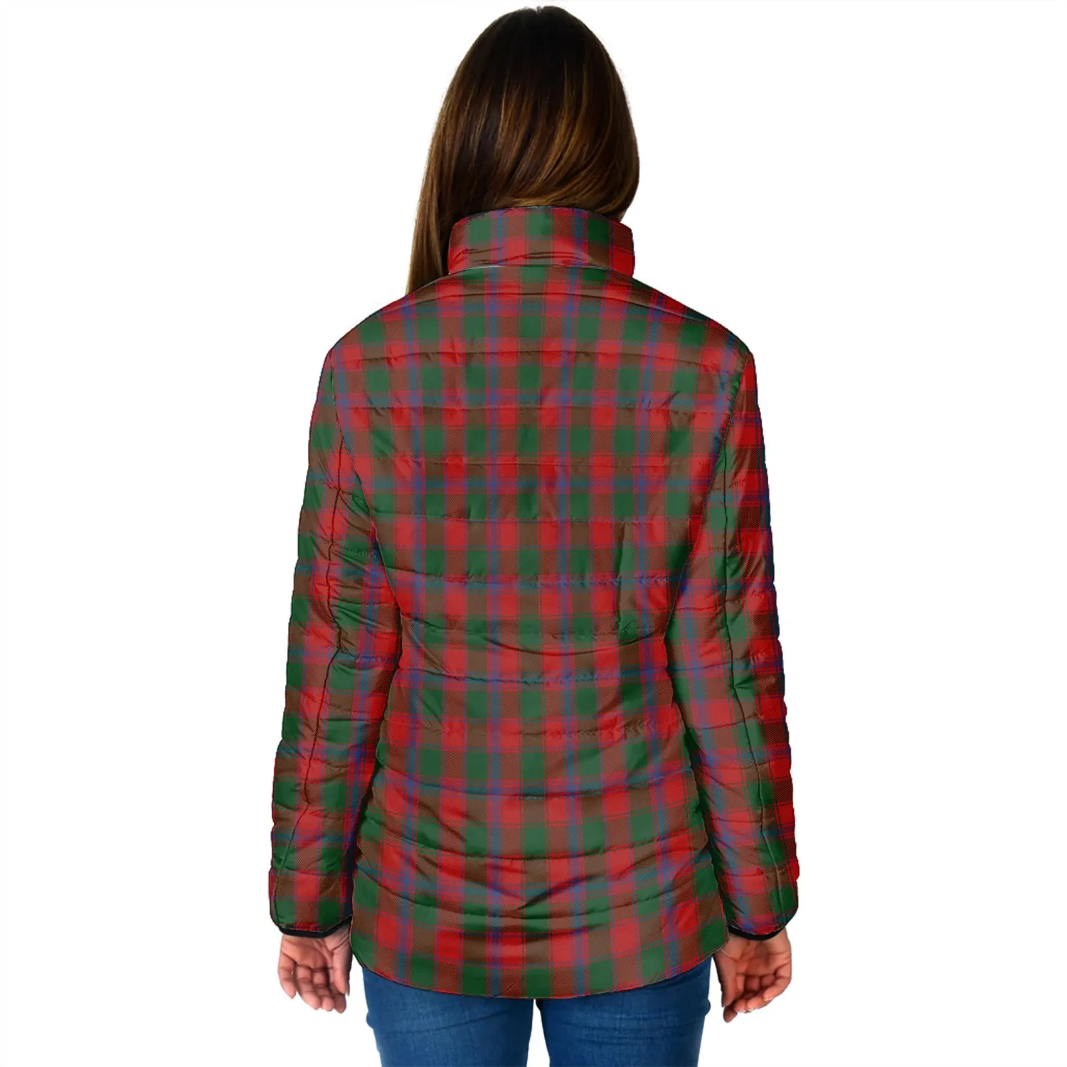 Bruce Old Tartan Padded Jacket with Family Crest