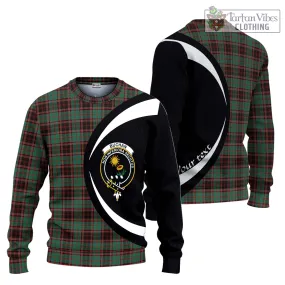 Buchan Ancient Tartan Ugly Sweater with Family Crest Circle Style