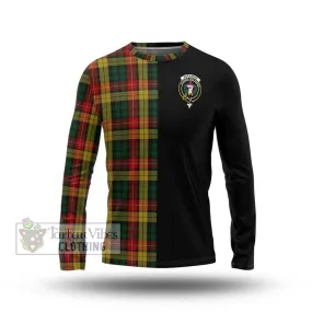 Buchanan Tartan Long Sleeve T-Shirt with Family Crest and Half Of Me Style