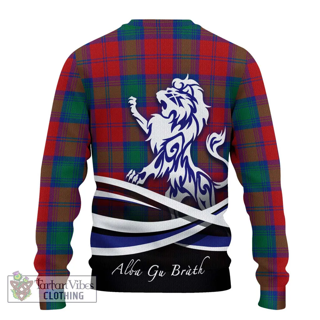 Byres (Byses) Tartan Ugly Sweater with Alba Gu Brath Regal Lion Emblem