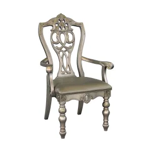 Catalonia Platinum Gold Arm Chair - Set of 2