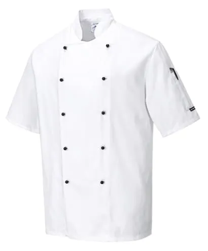 Chef kitchen wear Kent Short sleeve Unisex Chefs Jacket Portwest C734