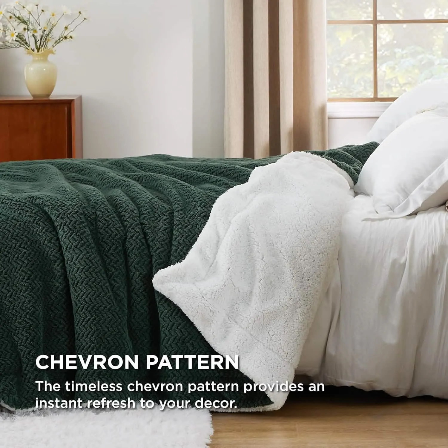 Chevron Sherpa Fleece Blanket