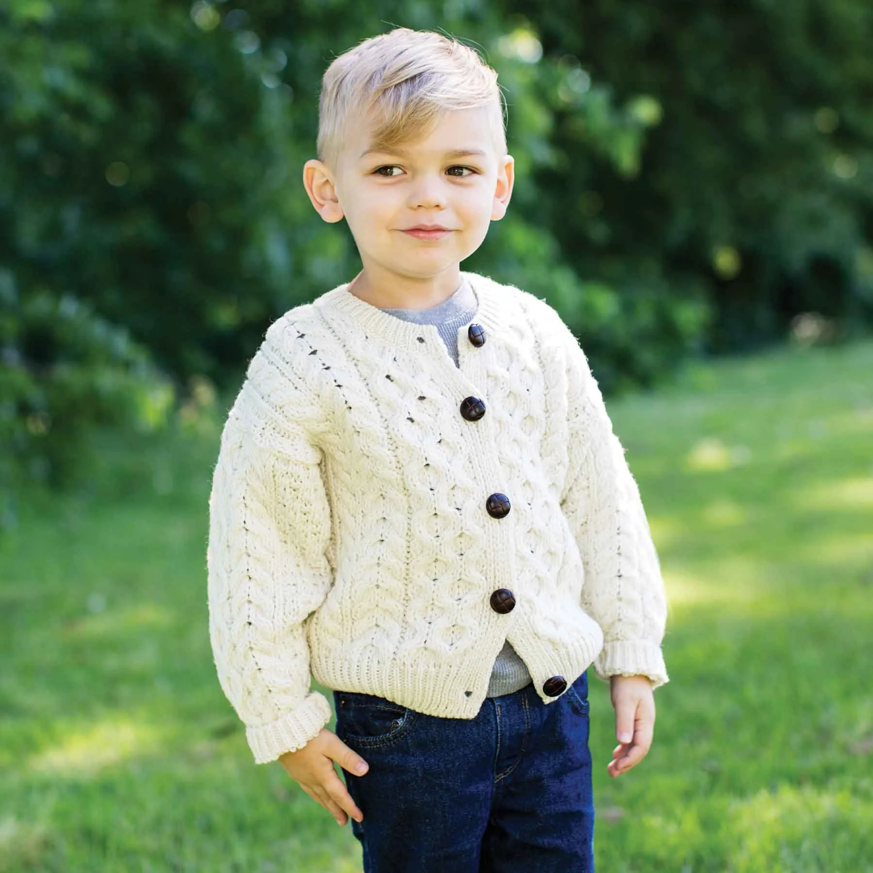 Child's Aran Knit Cardigan