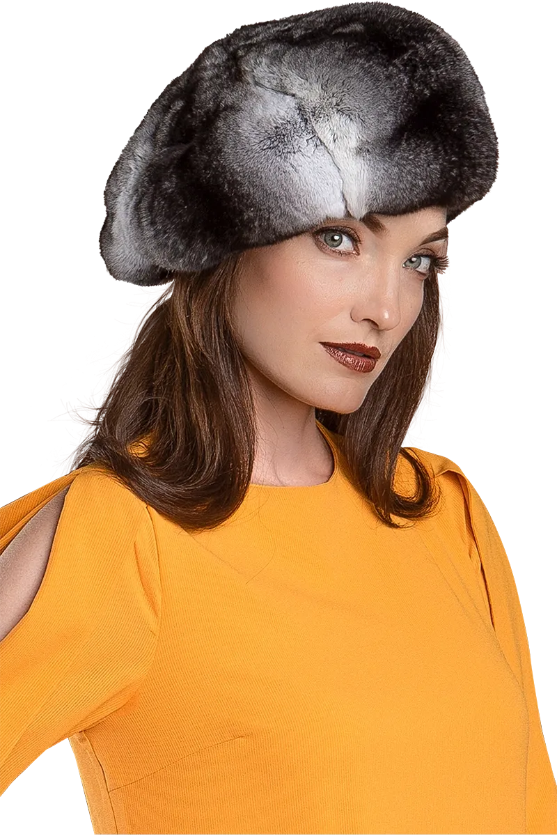 Chinchilla Fur Beret