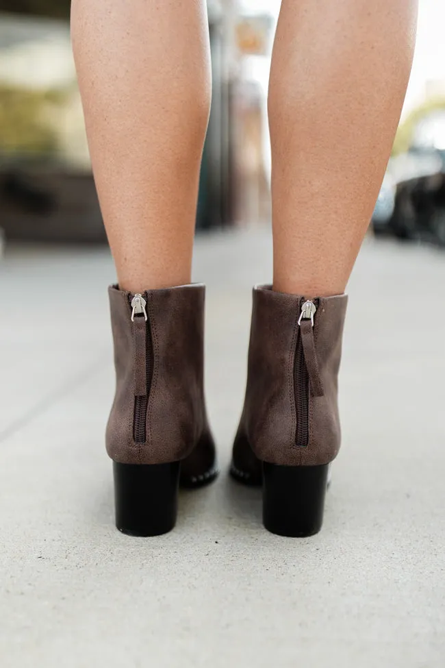 Collins Brown Studded Booties FINAL SALE