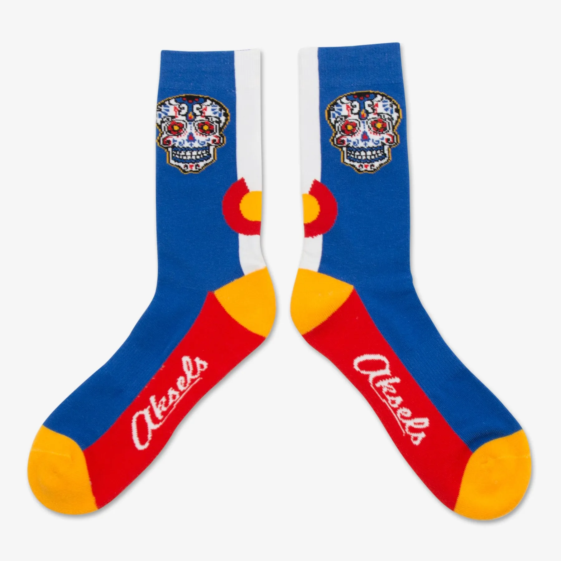 Colorado Flag Day of the Dead Socks