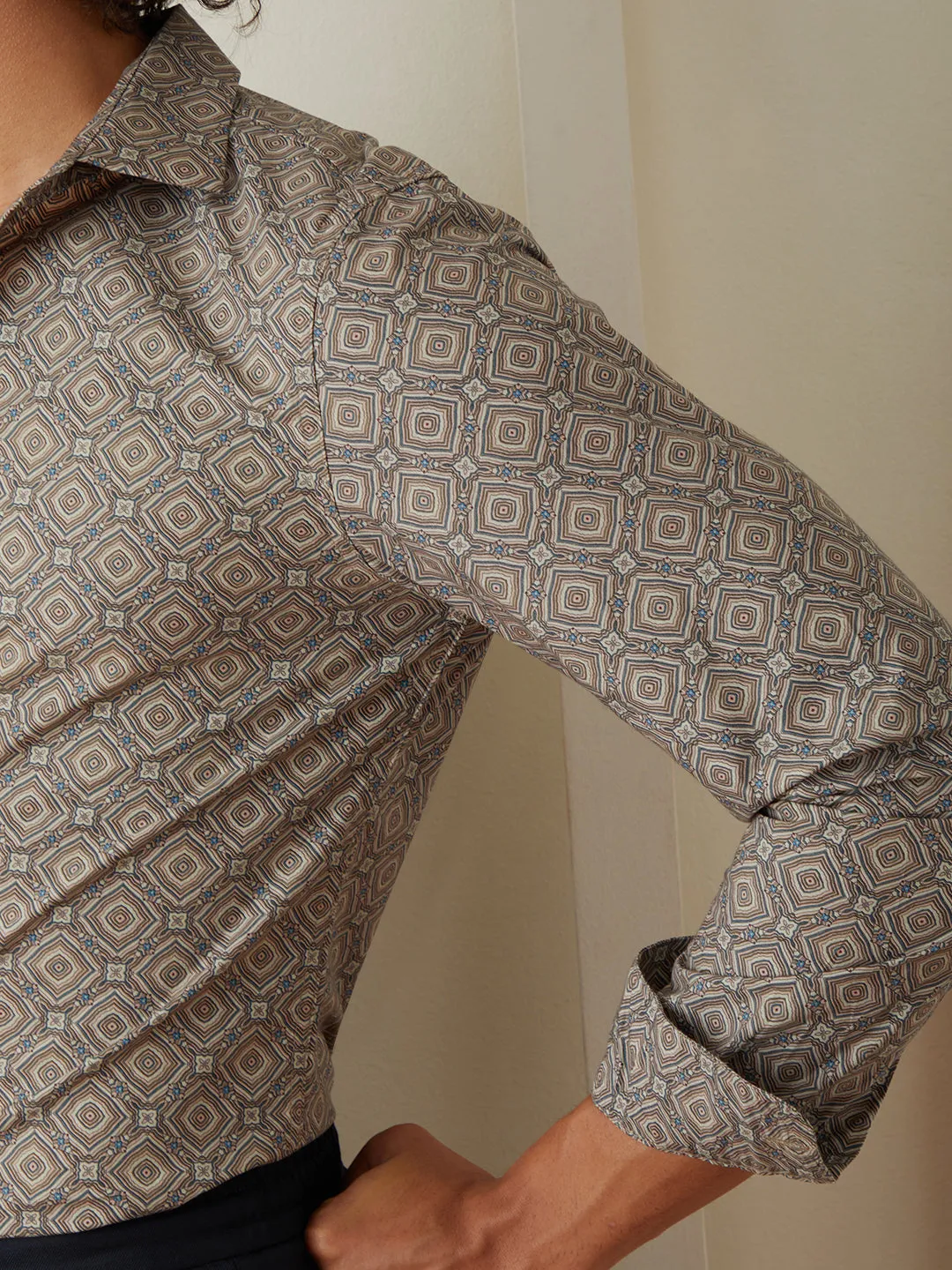 Copper Printed Casual Shirt