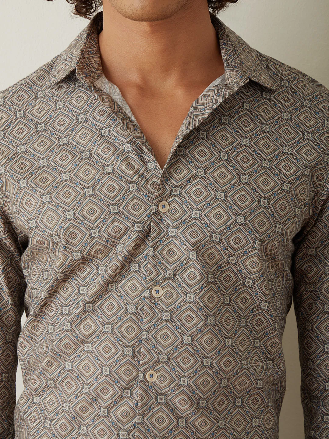 Copper Printed Casual Shirt