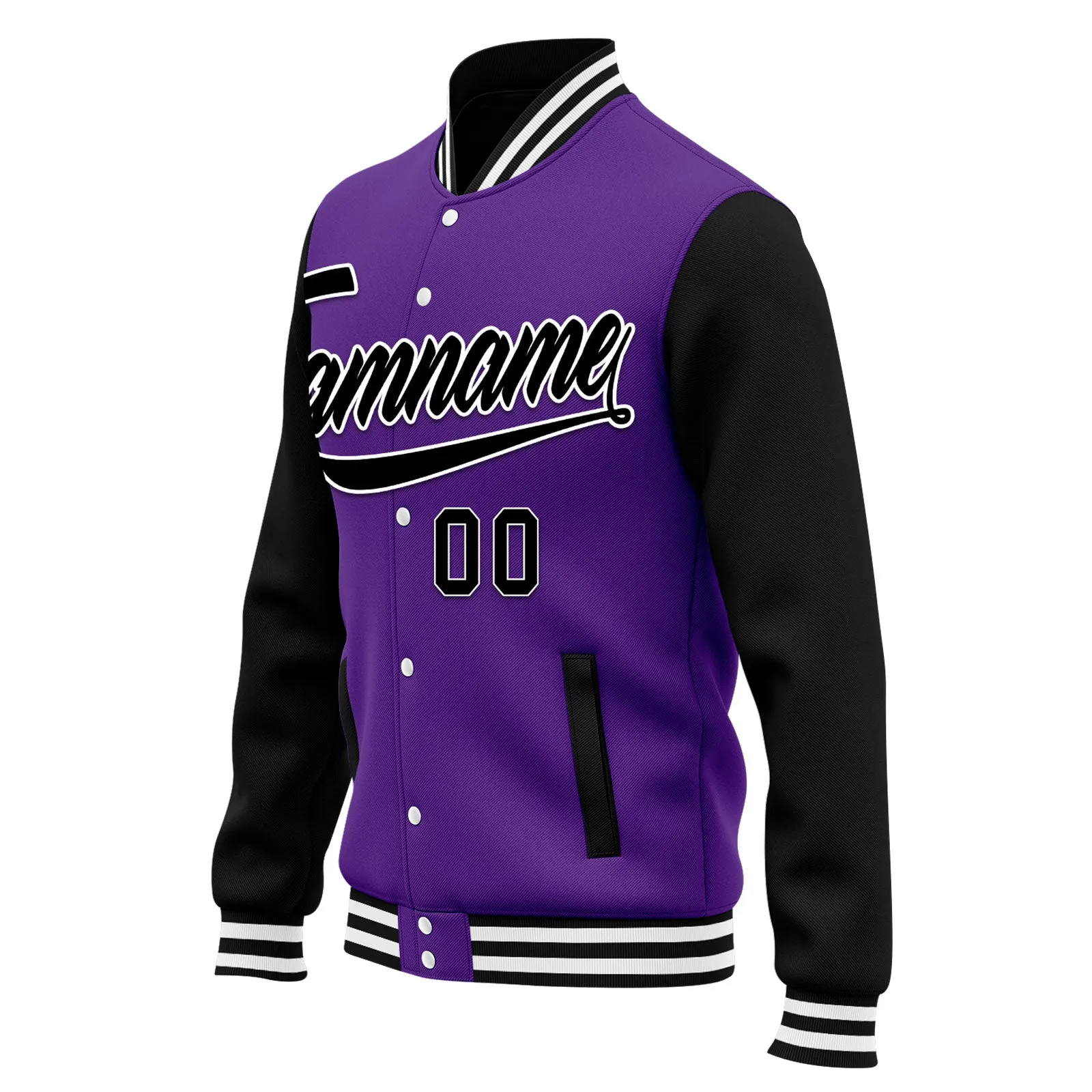 Custom Raglan Sleeves Jacket Bomber Full-Snap Varsity Letterman Personalized Jacket FZ005-D025002-11